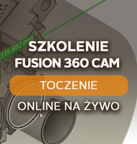 Fusion 360 CAM – Toczenie 2D – podstawowy – online