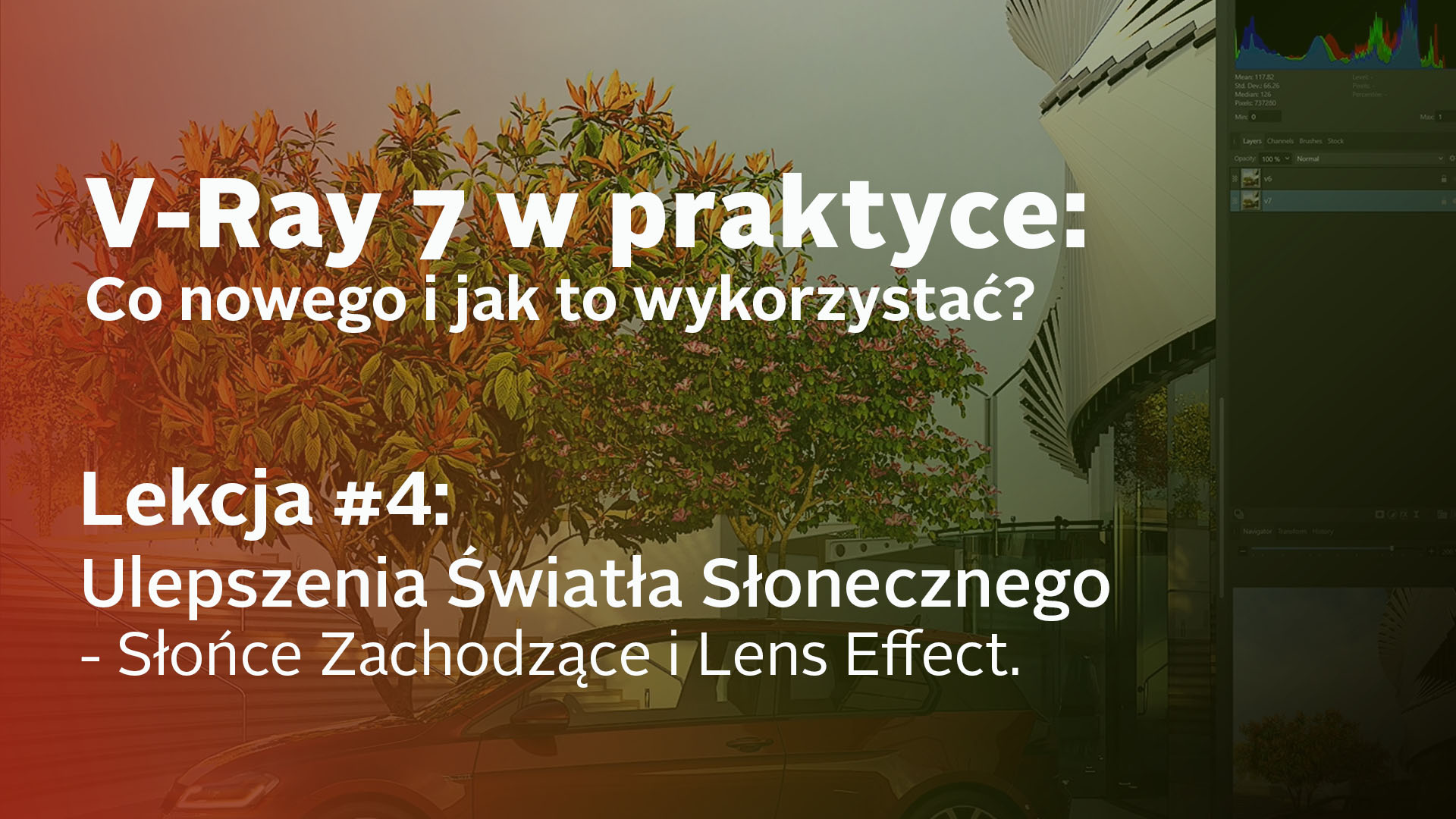 V-ray 7 w praktyce - wideotutoriale - ulepszenia światła słonecznego